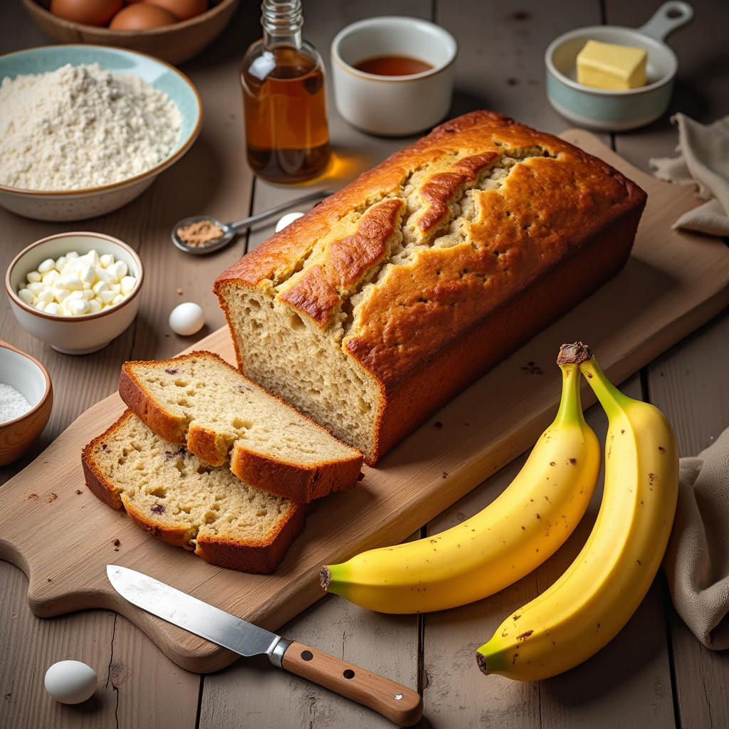 Banana Bread Recipe with 2 Bananas