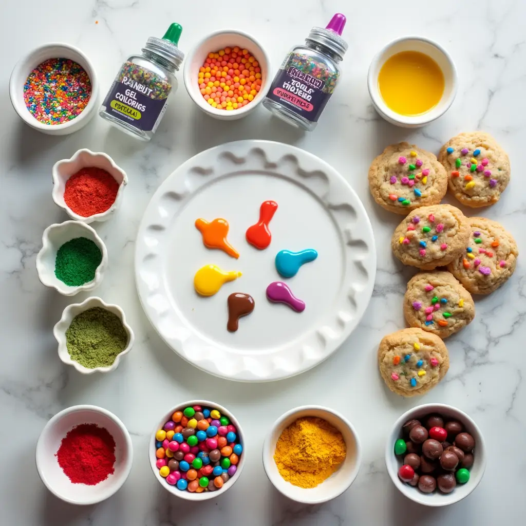 colorful ingredients in some cookie recipes._