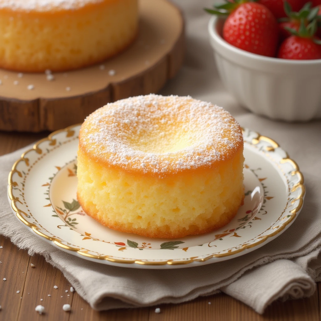 Mini Vanilla Sponge Cake Recipe for One